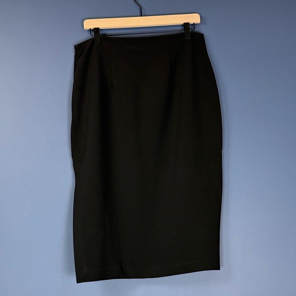Express Women's Black Side Slit Pencil Skirt Size 12 - Picture 2 of 5